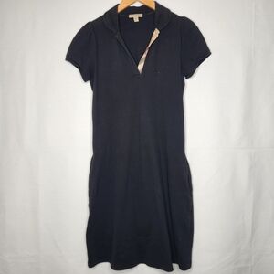 Burberry Black Short-Sleeve Polo Mini Dress